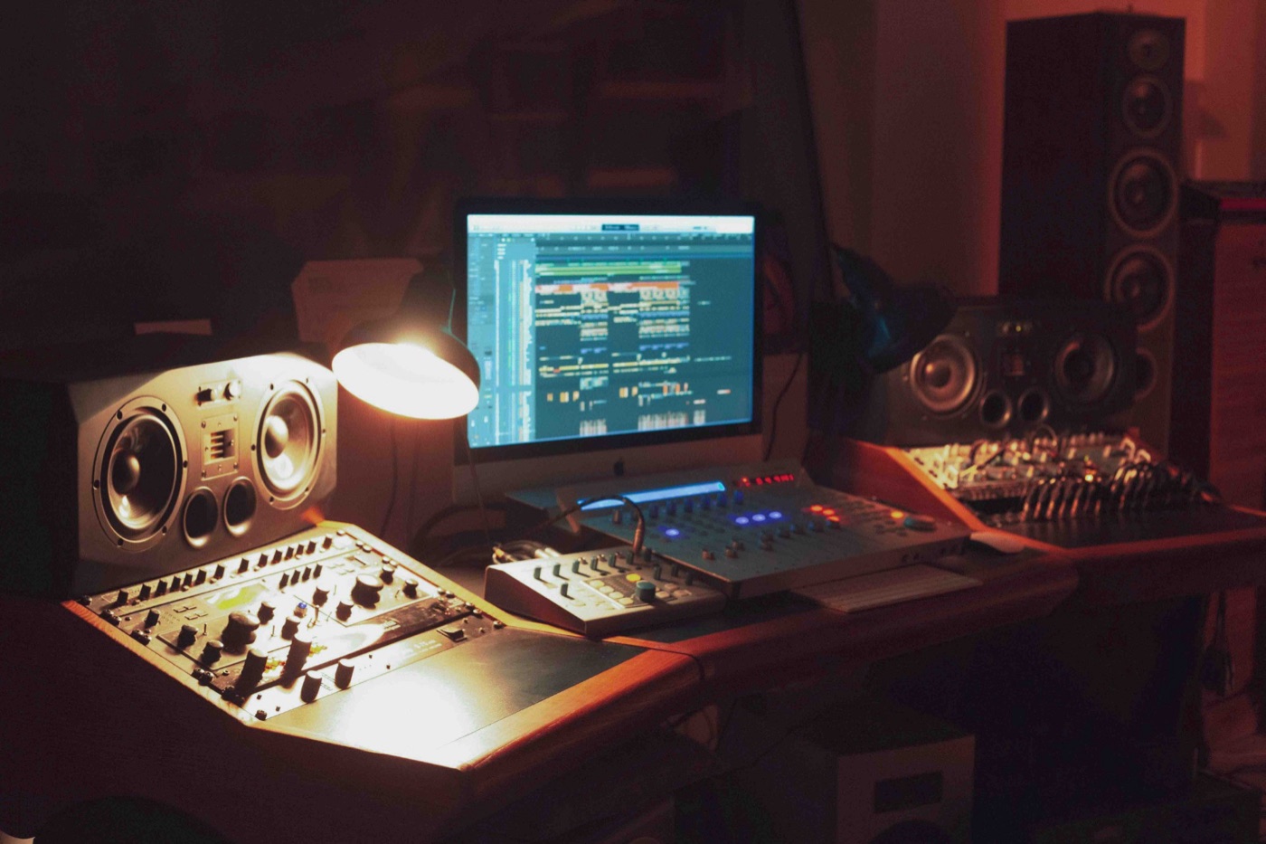Mixing desk in the Studio Eole control room